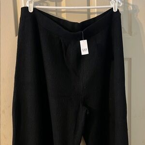 GAP Black Ribbed Sweater Pants NWT